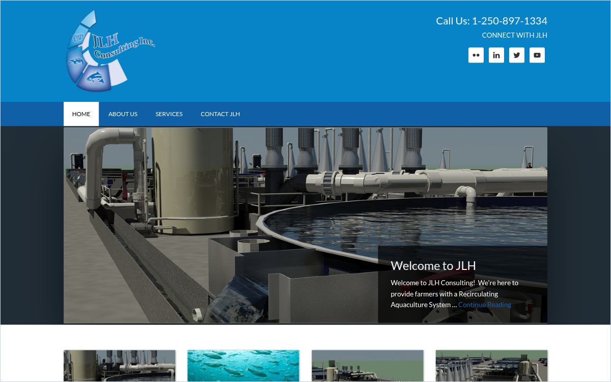 The engineering firm's previous website homepage, captured in March 2025